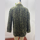 Carolie Green Leopard Button Long Sleeve Jacket