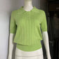 Esmee Green Knitted Short Sleeved Polo Shirt