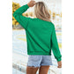 Alessia Bright Green Oversize Drop Shoulder Reversible Mock Neck Sweatshirt
