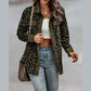 Carolie Green Leopard Button Long Sleeve Jacket