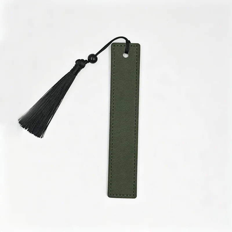 PU Leather Tassel Bookmarks - 4 Colors