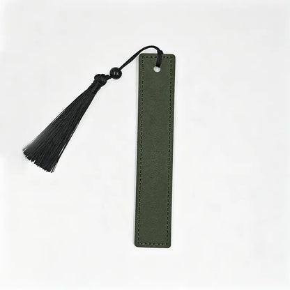PU Leather Tassel Bookmarks - 4 Colors