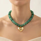 Heart Shape Resin Pendant Necklace - 4 Colors