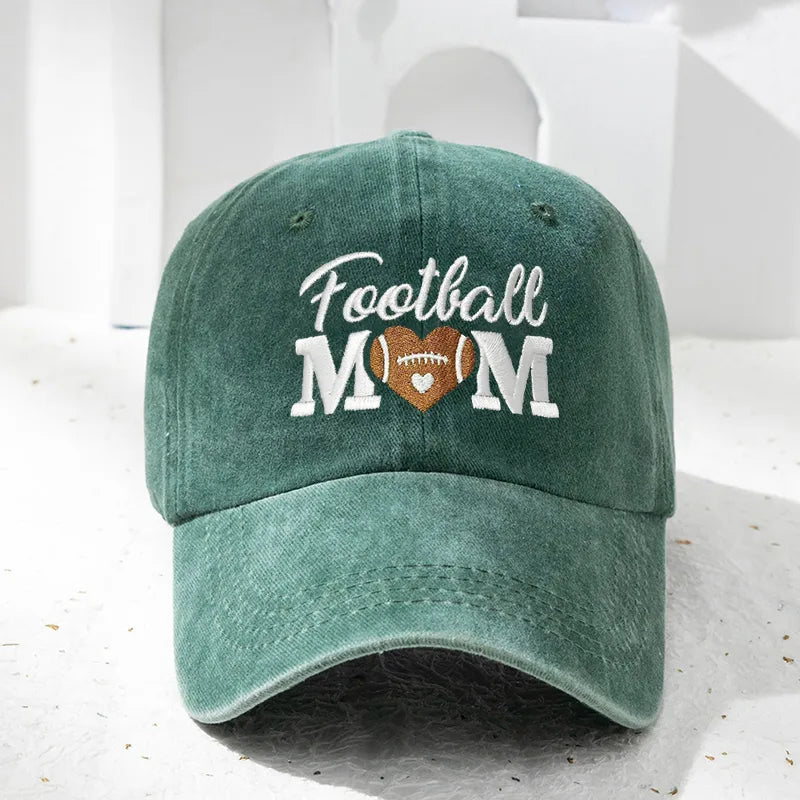 Football Mom Embroidered Baseball Cap - 9 Colors
