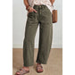 Vada Four Leaf Clover Square Patch Pocket Ankle-length Barrel Jeans