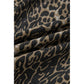Greer Contrast Scalloped Lace Trim Leopard Denim Shorts
