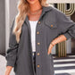 Marceline Textured Button Up Long Sleeve Shacket - 4 Colors