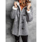 Allegra Grey Faux Suede Fleece Lined Pea Coat