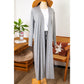 REDUCED!!!  Jacklyn Light Grey Split Long Cardigan and Skinny Pants Lounge Set  REDUCED!!!