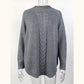 Laverna Grey Turtleneck Batwing Sleeve Oversized Chunky Knitted Sweater