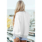 Alessia Light Grey Oversize Drop Shoulder Reversible Mock Neck Sweatshirt