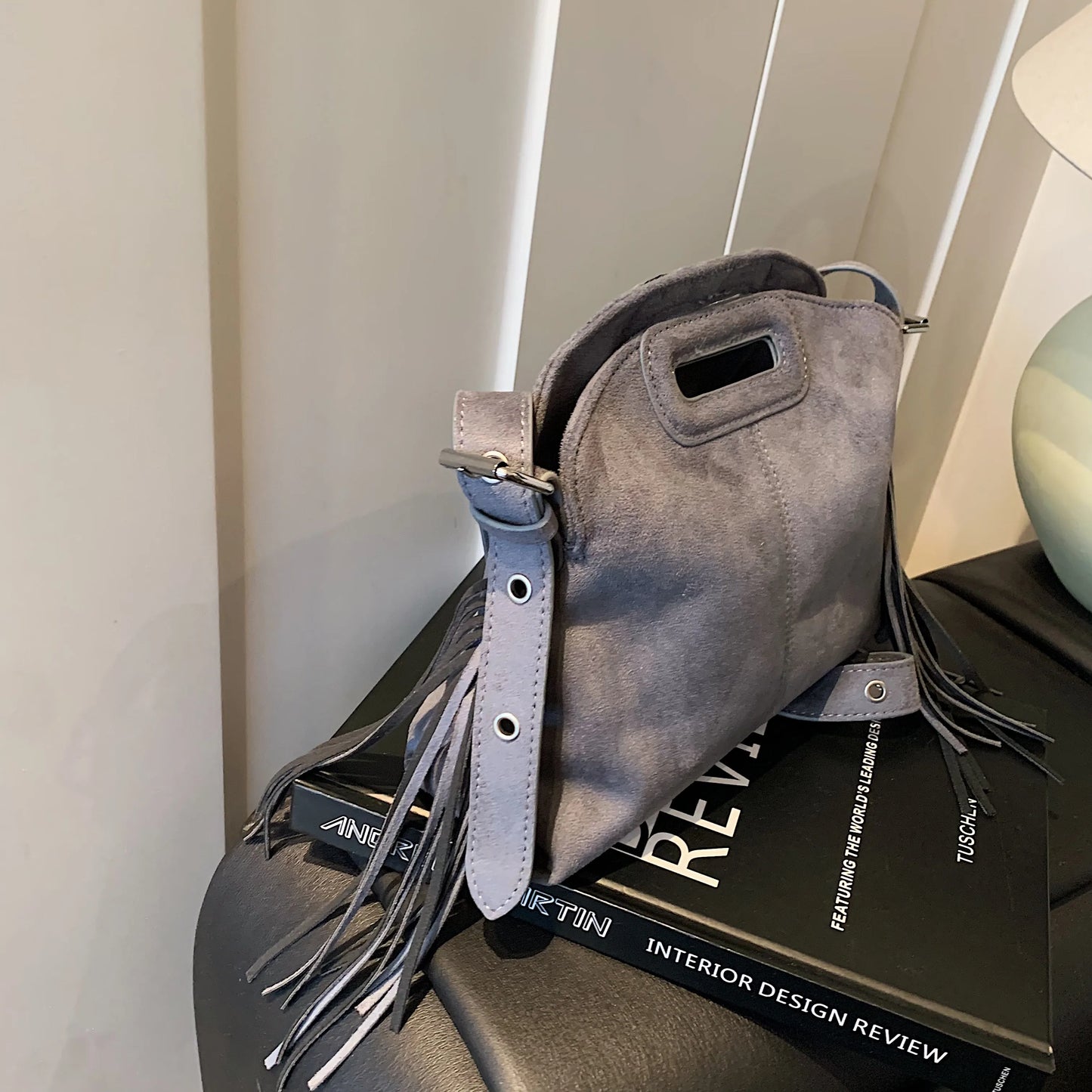 Boho Fringe Faux Suede Bag - 6 Colors