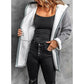 Allegra Grey Faux Suede Fleece Lined Pea Coat