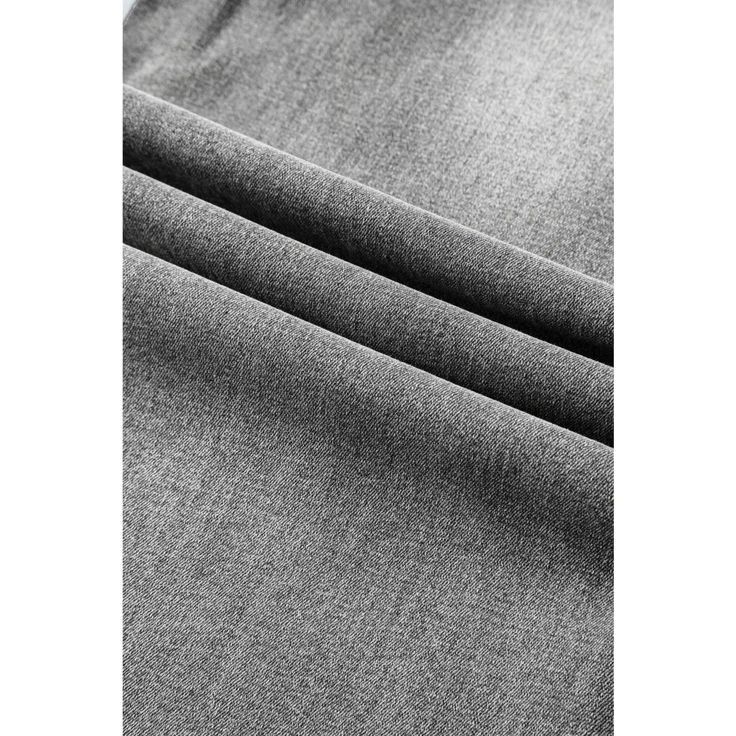 Millie Grey Raw Hem Straight Leg Loose High Waist Jeans