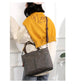 PU Leather Handbag with Dual Zippers and Front Pockets - 3 Colors