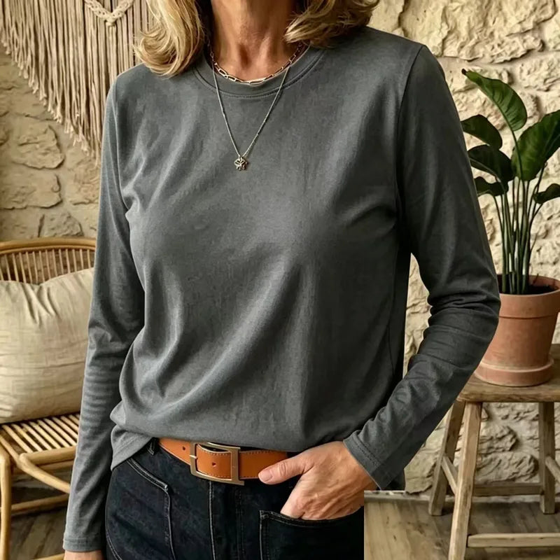 Ivyana Slim Fit Long Sleeve Tee Shirt - 7 Colors