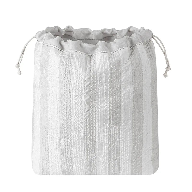 Adalyn Striped Travel Pouches for Makeup & Daily Essentials  - 6 Colors