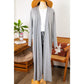 REDUCED!!!  Jacklyn Light Grey Split Long Cardigan and Skinny Pants Lounge Set  REDUCED!!!