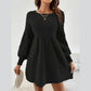 Hadley Black High Waisted A Line Knitted Sweater Dress