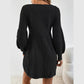 Hadley Black High Waisted A Line Knitted Sweater Dress