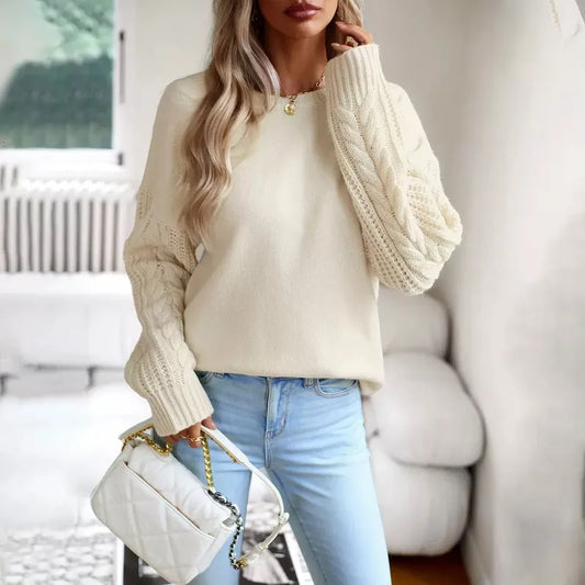 Hally Ivory Cable Comfort Sweater