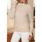 Harlie Lace Trim Patchwork Buttoned Cuffs Loose Sweater