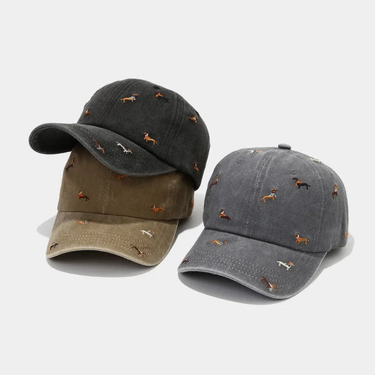Dachshund Embroidered Baseball Cap - 3 Colors