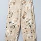 Hayden Khaki Retro Floral Print Relaxed Barrel Jeans