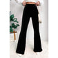 Hayley Black High Waist Flare Corduroy Pants