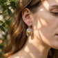 Hammered Heart Drop Earrings
