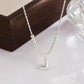 Three-dimensional Silver Heart Necklace