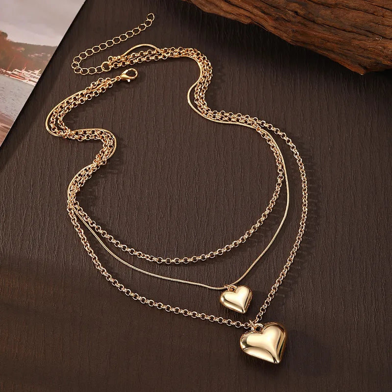 Golden Heart Layer Necklace