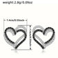 Dual‑Tone Heart Earrings