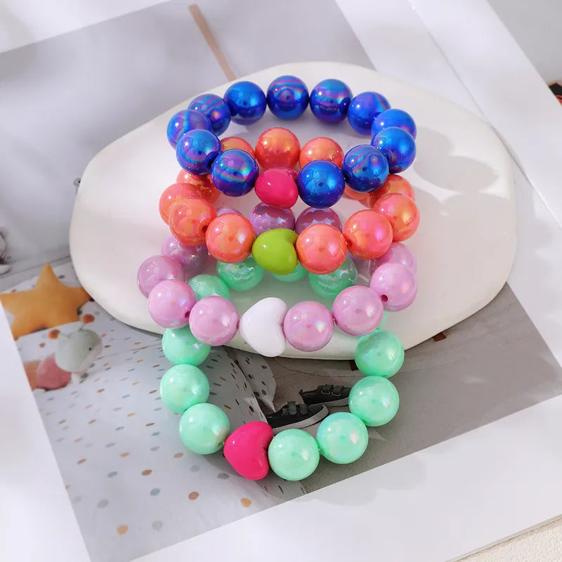 Hearts Resin Bracelet - 4 Colors