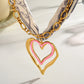 Heart Pendant Scarf Necklace - 3 Colors