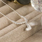 Three-dimensional Silver Heart Necklace