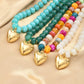 Heart Shape Resin Pendant Necklace - 4 Colors