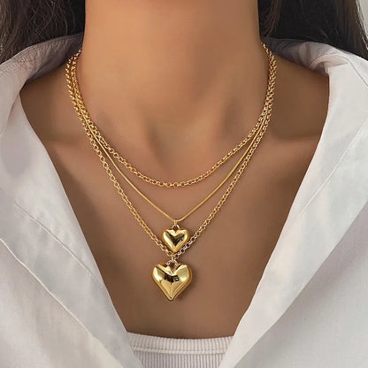 Golden Heart Layer Necklace