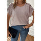 Hettie PLUS SIZE Button Detail Batwing Sleeve Tee