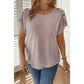 Hettie PLUS SIZE Button Detail Batwing Sleeve Tee