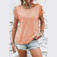 Hettie Pink Button Detail Batwing Sleeve Casual Tee