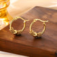 Golden Semicircle Hoop Earrings