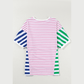 Jean-Mari Multicolour Colorblock Patchwork Baggy T Shirt