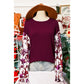Irvine Floral Sleeve Solid Ribbed Body Patchwork Long Sleeve Top