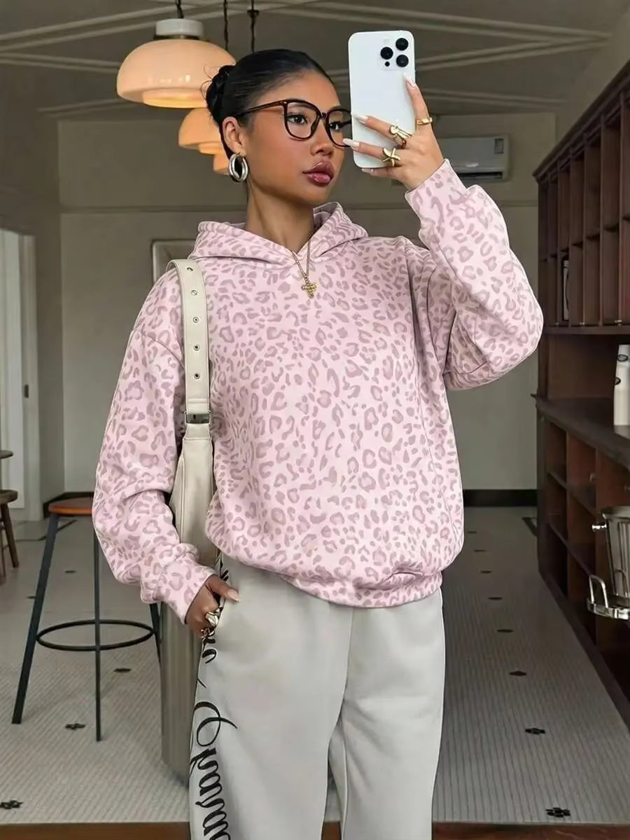 Isadora Pink Leopard Hoodie