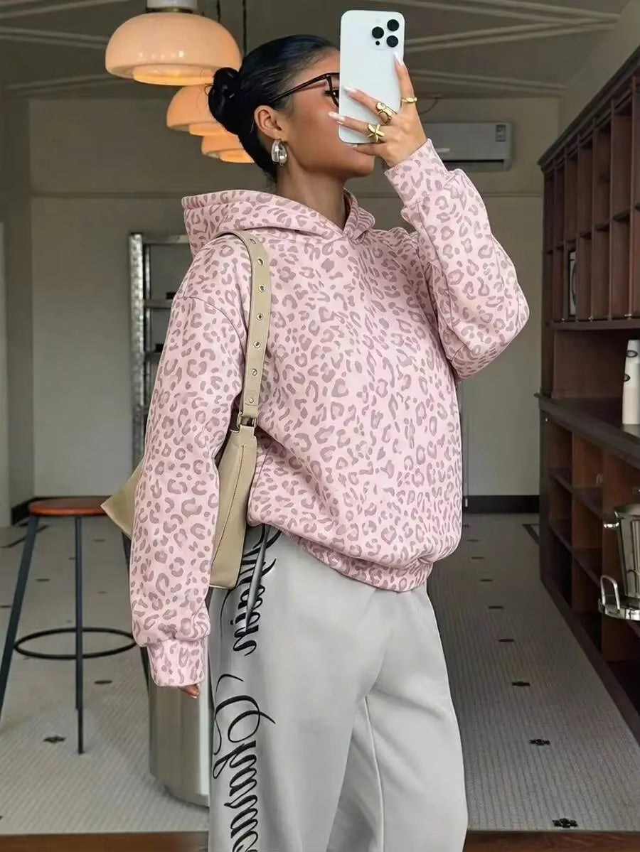 Isadora Pink Leopard Hoodie
