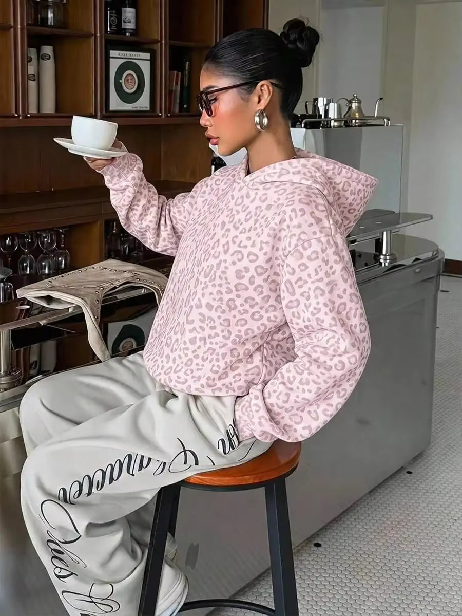 Isadora Pink Leopard Hoodie