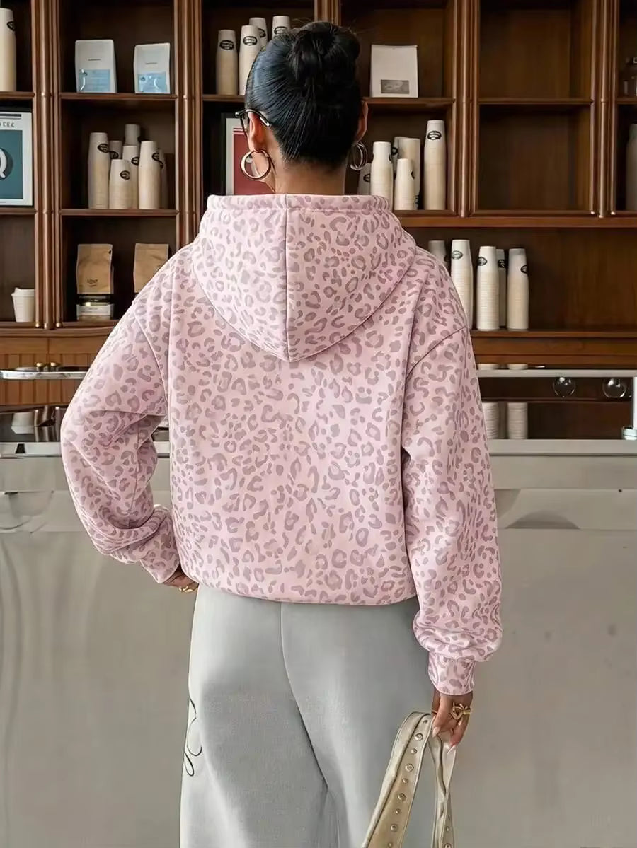 Isadora Pink Leopard Hoodie