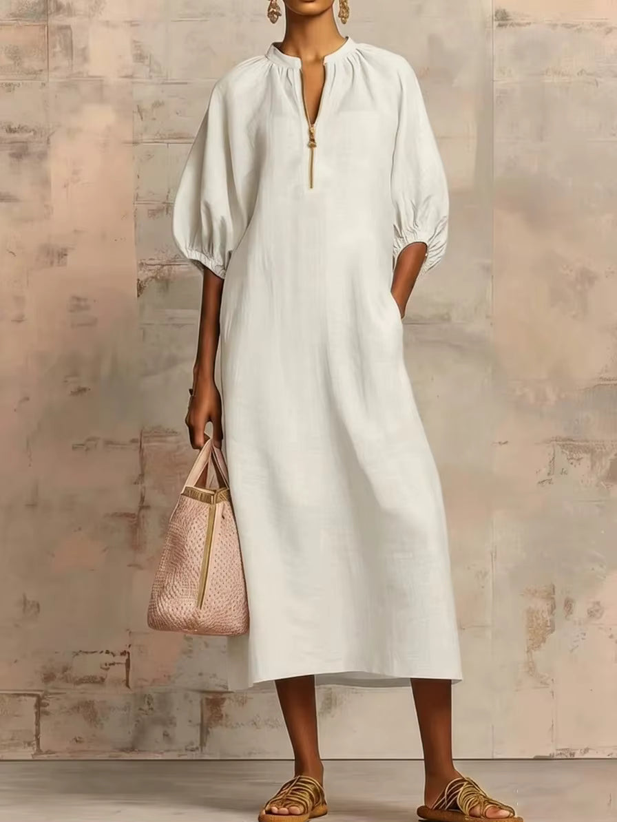 Whitley Zip‑Front Midi Silhouette - 4 Colors