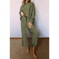 Izette Guacamole Green Ultra Loose Textured 2pcs Slouchy Outfit